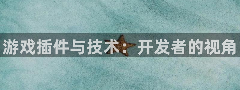 沐鸣2平台招商：游戏插件与技术：开发者的视角